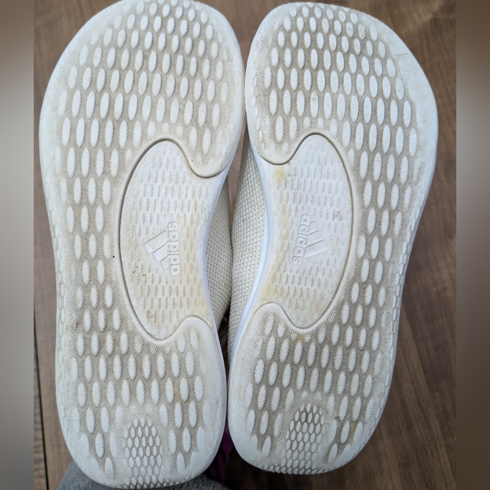 Adidas Cloud Foam Sneakers - Pure Wonder White With Gold Metallic - Picture 5 of 5
